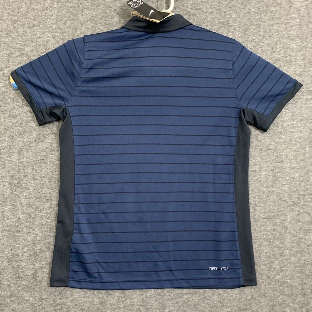 NWT Nike Auburn Tigers Polo Shirt Women's‎ Medium Navy Blue Striped SEC On Field